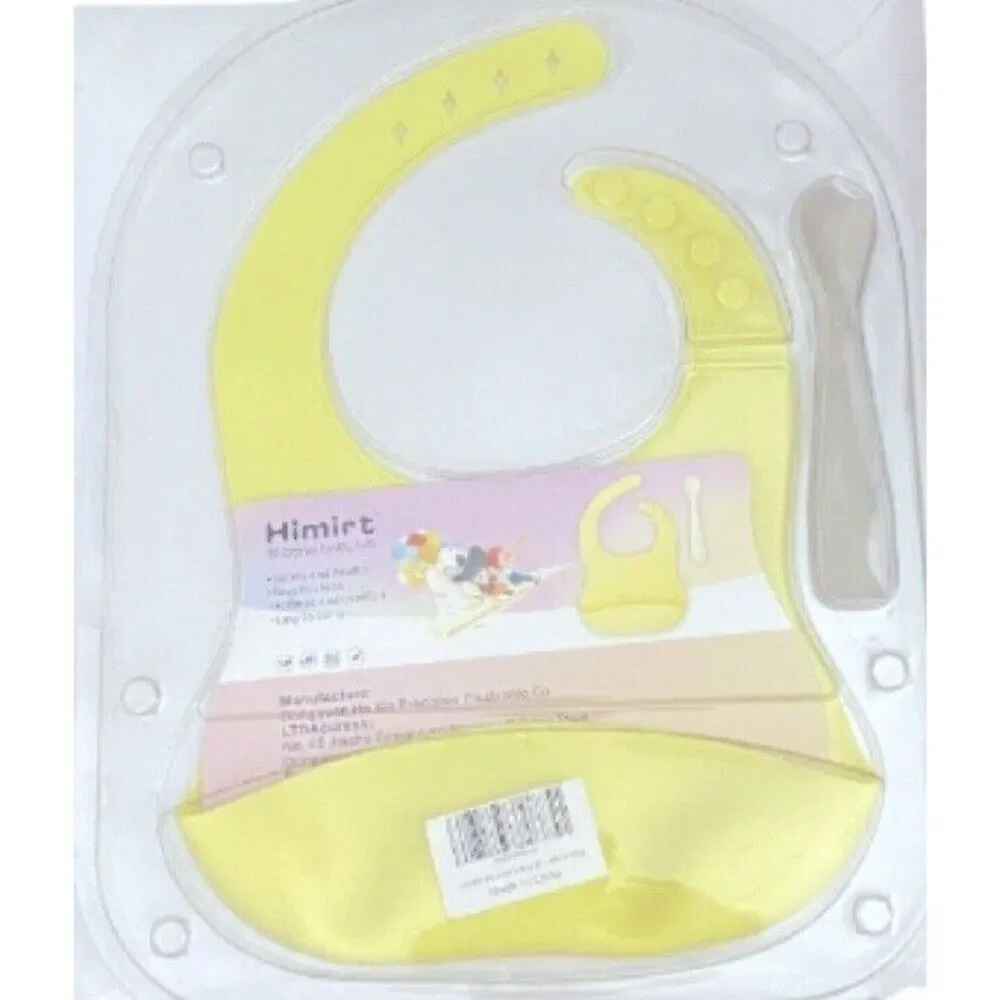 Silicone Bib Feeding With Spoon New Babies And Toddlers